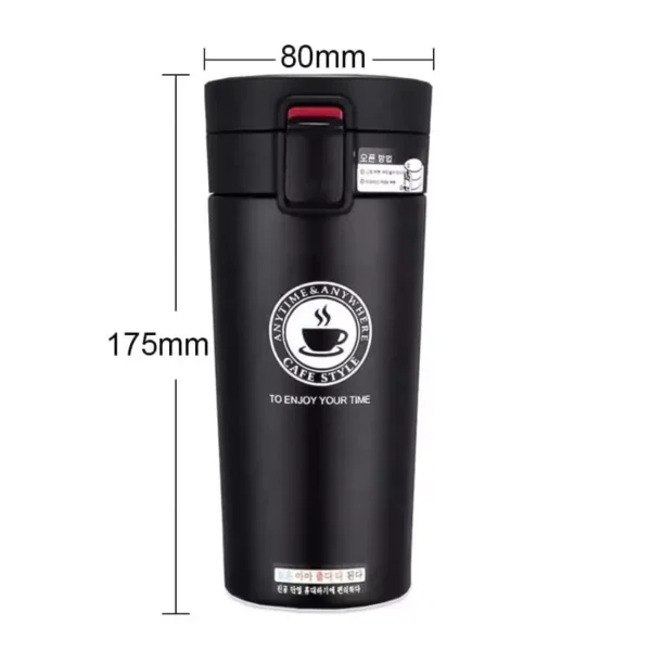 380ML Vacuum Insulated Stainless Steel Travel Mug with Flip Lid (Multicolor) - Image 2