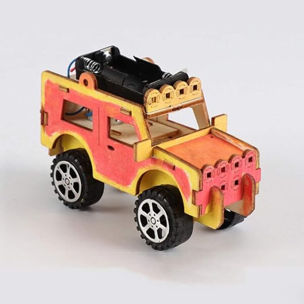 Mini Battery Powered DIY Car Kit Moving Jeep Shape - Image 2