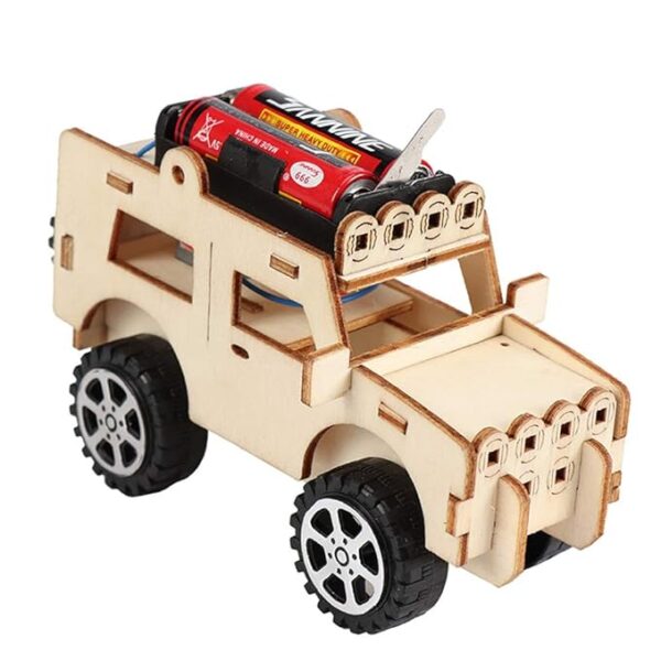 Mini Battery Powered DIY Car Kit Moving Jeep Shape