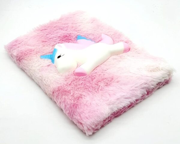 Fur Unicorn Squishy Diary for Girls - Birthday Gift, Return Gift - Image 3