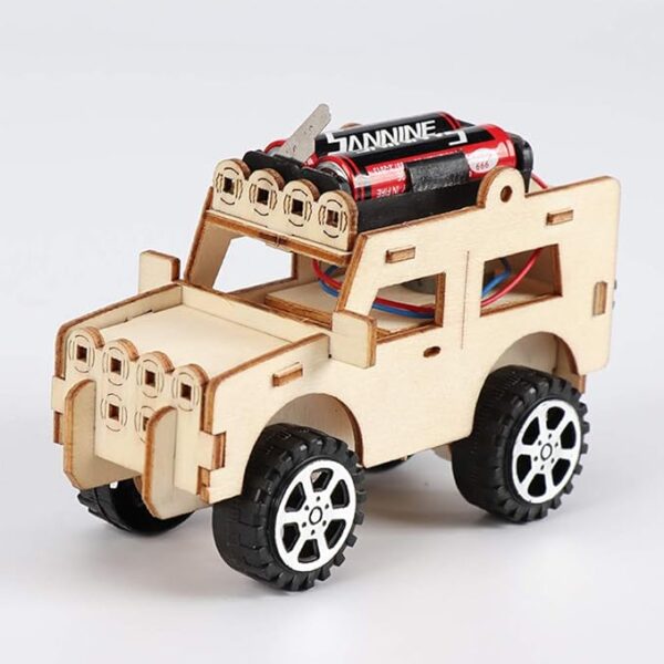 Mini Battery Powered DIY Car Kit Moving Jeep Shape - Image 3