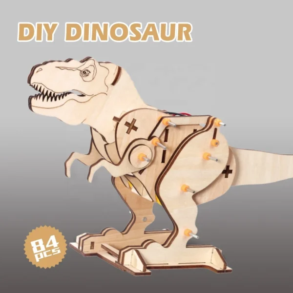 Dinosaur 3D Wooden Educational DIY Assembly Puzzle For Kids