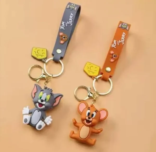 Pack of 2 - Tom and Jerry Keychains and Bag Charms for Kids | Birthday Party Return Gifts | Raksha Bandhan Gifts - Image 2