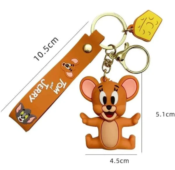 Pack of 2 - Tom and Jerry Keychains and Bag Charms for Kids | Birthday Party Return Gifts | Raksha Bandhan Gifts - Image 3